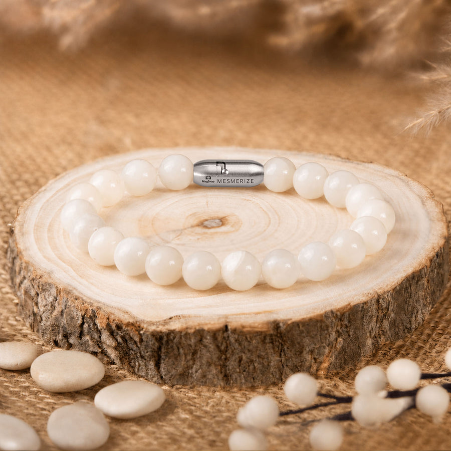 Mystic Aura Moonstone Natural Stone Bracelet With MagSnap