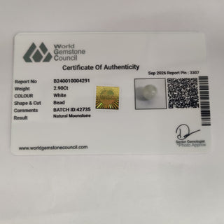 Moonstone lab certificate 13