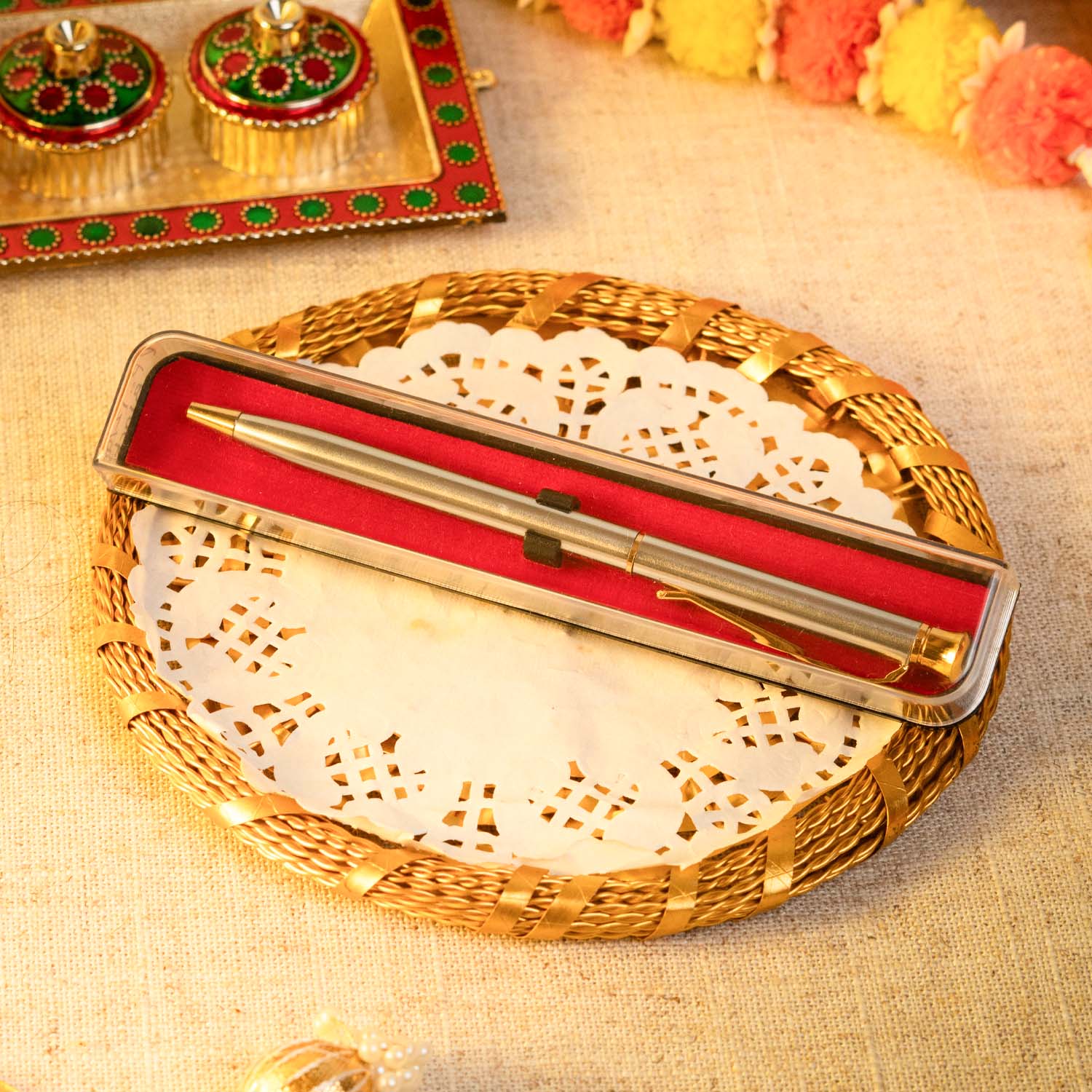 Lapis Lazuli 11 Carat Stone Rakhi Hamper