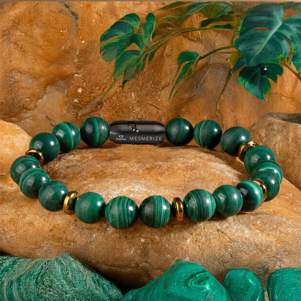 Prosperity Malachite Natural Stone Bracelet with Magsnap 4