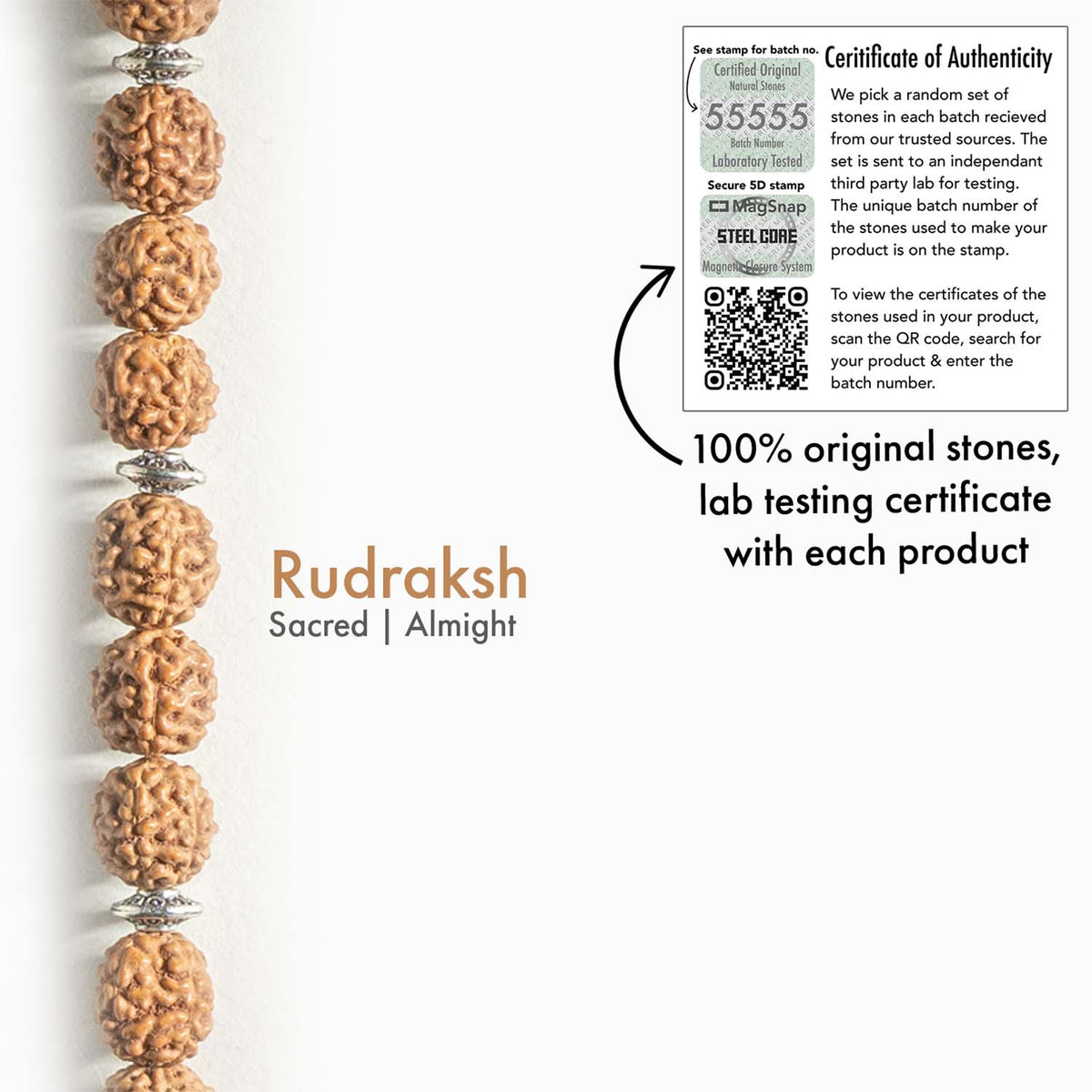 Rudraksh Natural Stone Bracelet 2