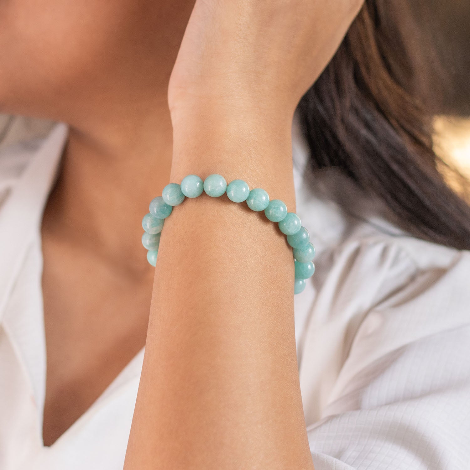 Serene Amazonite Natural Stone Bracelet with MagSnap 2