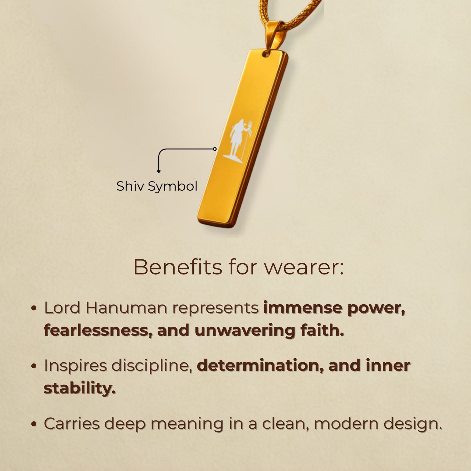 Shiv Mini Tag Necklace Black