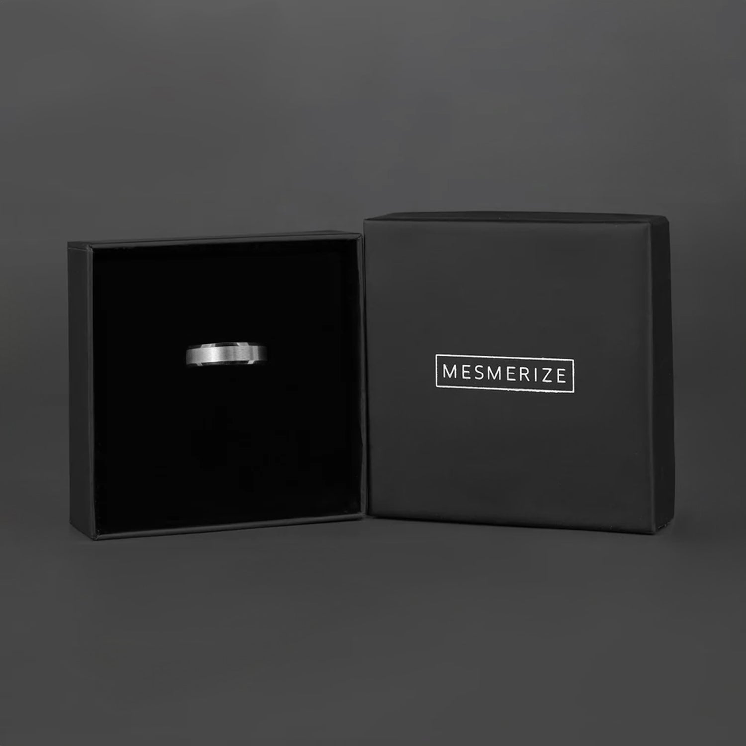 silver Beveled Ring