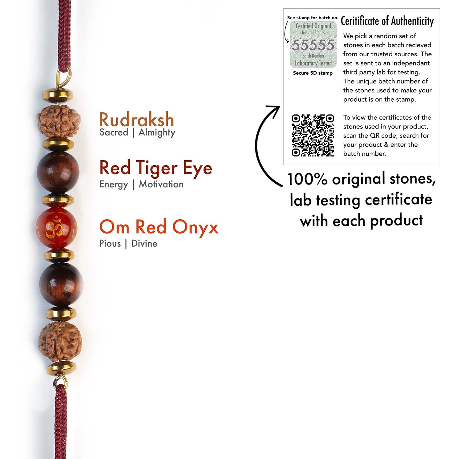 Spiritual Om Rudraksha Rakhi