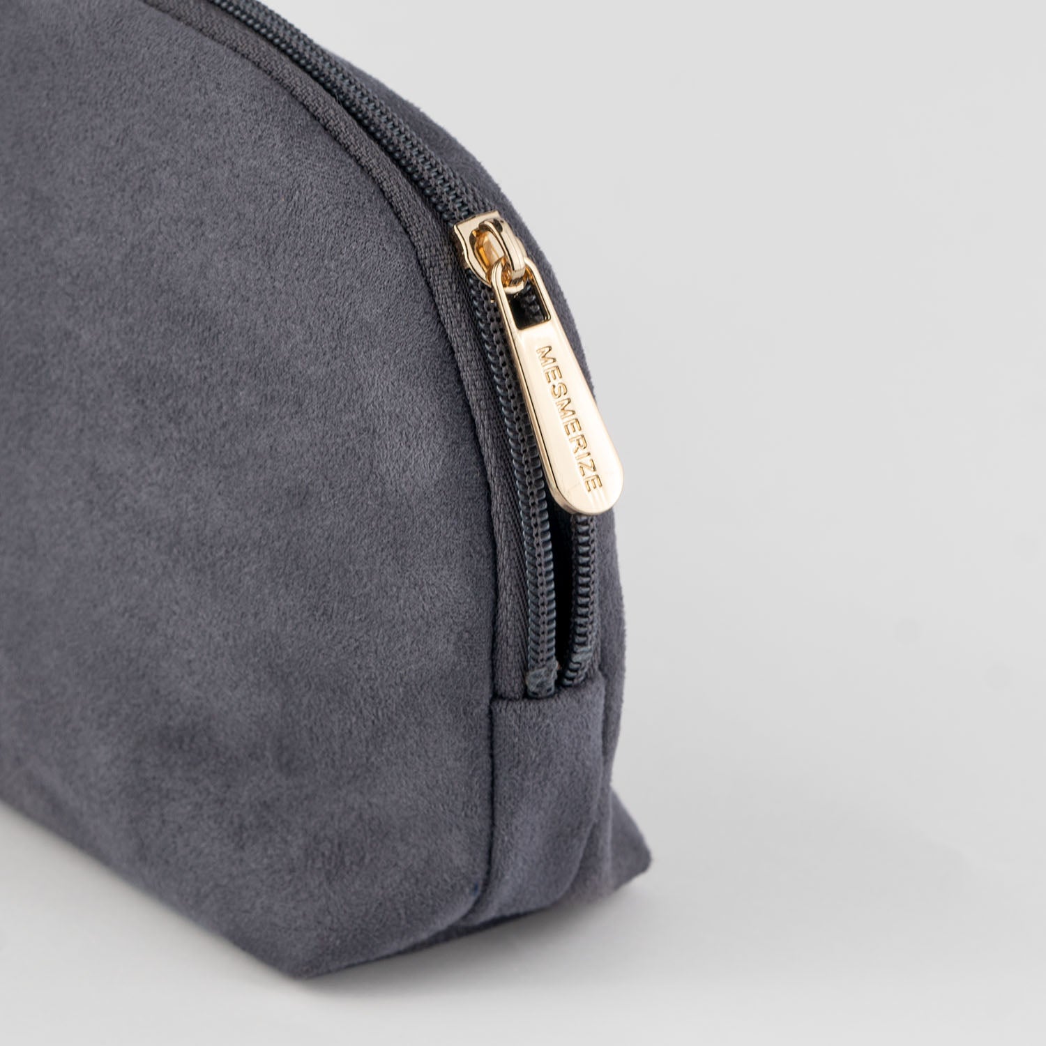 Travel Essentials Frost Grey Suede Travel Pouch