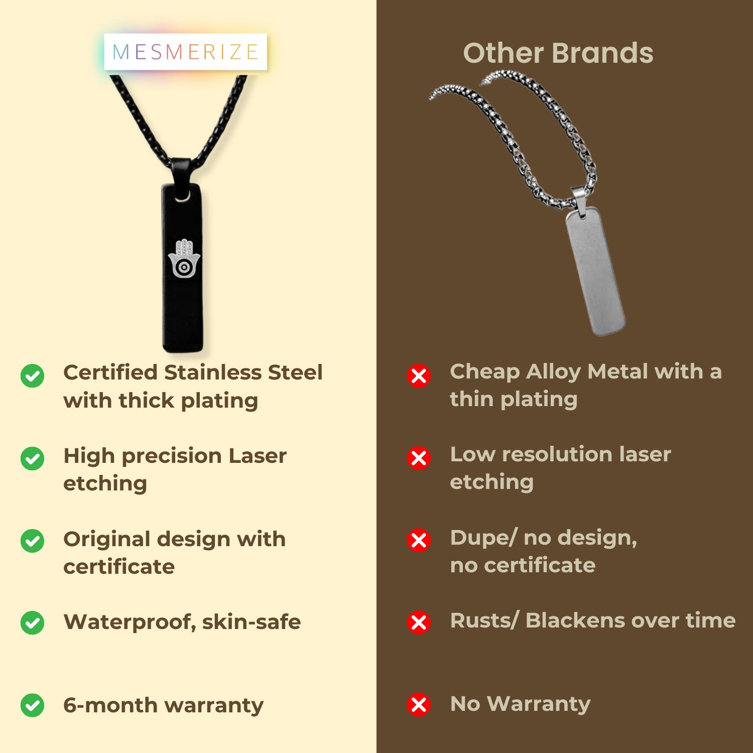 Silver Evil Eye Spiritual Mini Bar Necklace