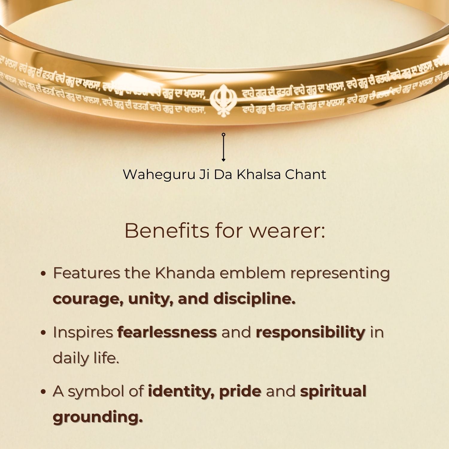 Round Curve Waheguruji Da Khalsa Kada Black