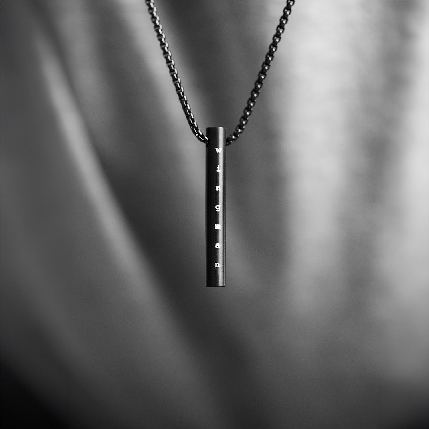 Wingman Black Barrel Necklace