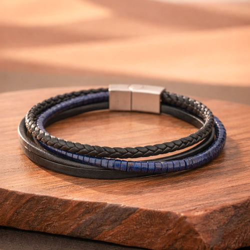 Lapis Stack Leather