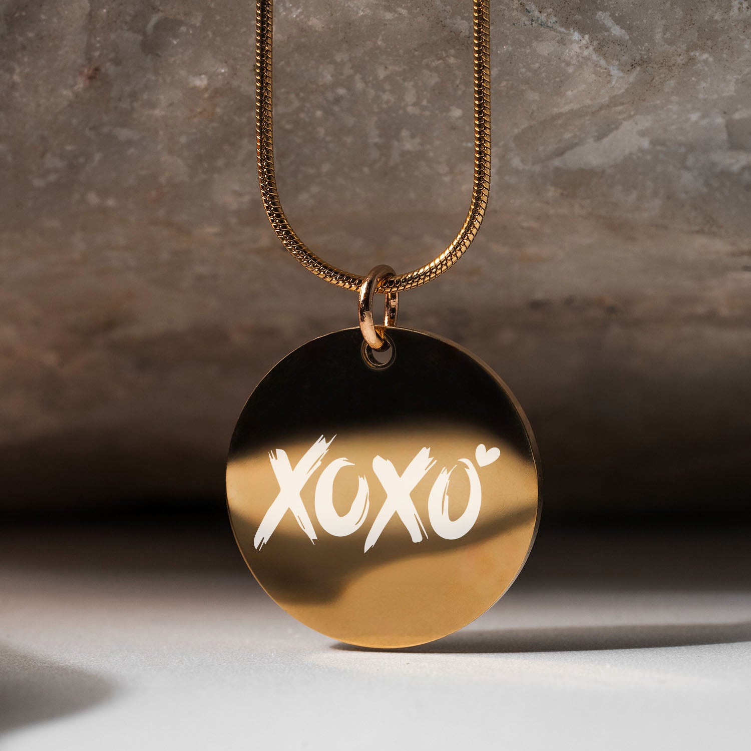 XOXO Circle Necklace Silver