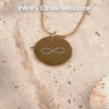 Infinity Circle Necklace Gold