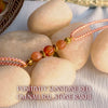 Positivity Sunstone Red Om Natural Stone Rakhi