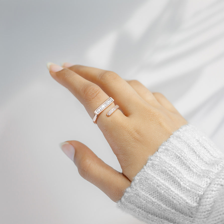 Crystal Diamond Adjustable Ring